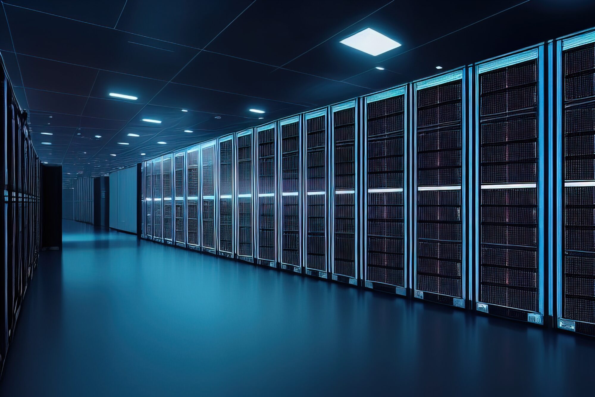 Baies de serveur intégrées dans un data center